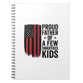Caderno Espiral Pai Orgulhoso de Alguns Filhos Sabichões Camisa Pa
