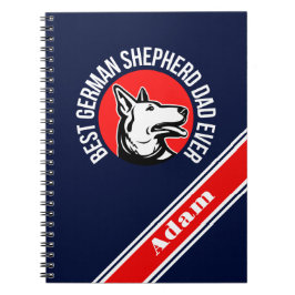 Caderno Espiral Pai personalizado de melhor German shepherd nunca
