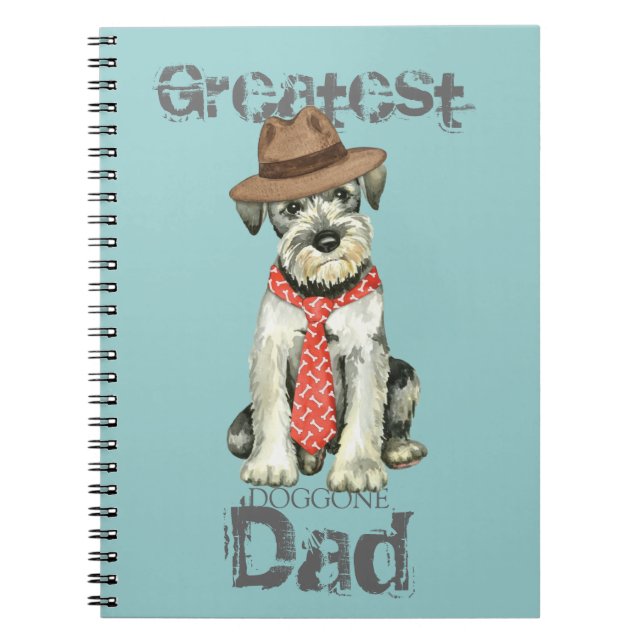 Caderno Espiral Pai Schnauzer Standard (Frente)
