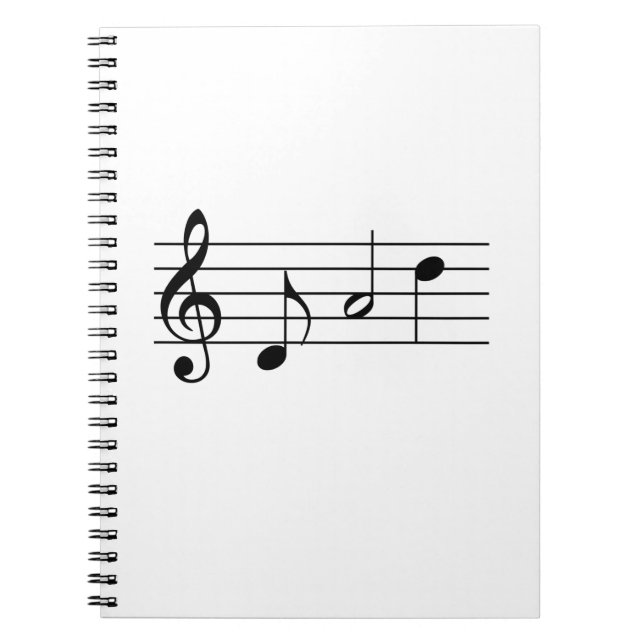 Caderno Espiral Pai soletrado em Music Notes (Frente)