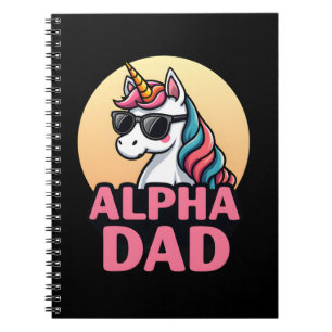 Caderno Espiral Pai Unicórnio Engraçado Laufey Dia dos Pais Natal