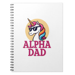 Caderno Espiral Pai Unicórnio Engraçado Laufey Homens Dia dos Pais