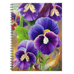 Caderno Espiral Painéis roxos - AI ART
