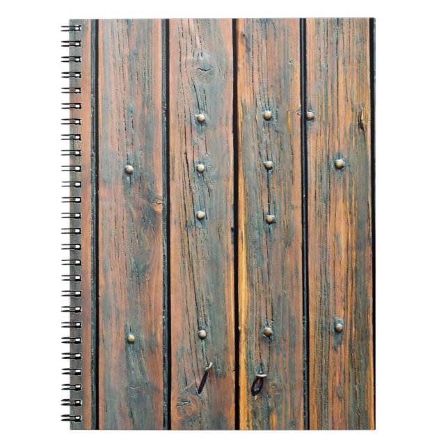 Caderno Espiral Painel de madeira marrom (Frente)