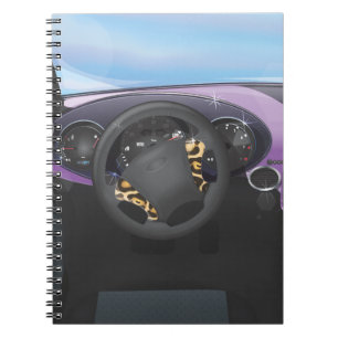 Caderno Espiral Painel do Carro Esportivo