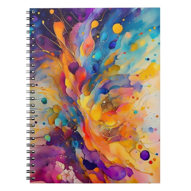 Caderno Espiral Paint Splatter Patterno 2 (Frente)