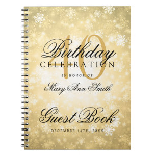 Caderno Espiral País das maravilhas Dourado do inverno do