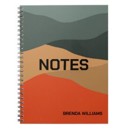 Caderno Espiral Paisagem abstrato colorida