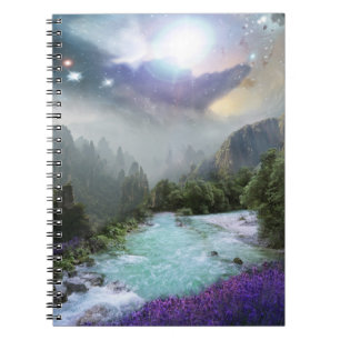 Caderno Espiral Paisagem da Natureza Cênica da Fantasia