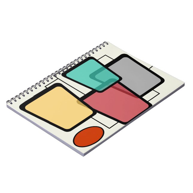 Caderno Espiral Paisagem de Arte MidMod do Notebook 1.1 (Left Side)