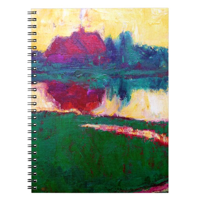 Caderno Espiral Paisagem de Emil Nolde com casa da quinta (Frente)