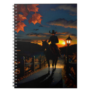 Caderno Espiral Paisagem de Halloween Sete