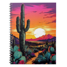 Caderno Espiral Paisagem Desert Art | Diário para notebook
