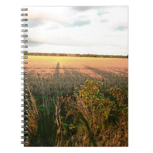 Caderno Espiral Paisagem do outono com cores rústicas