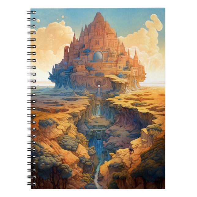 Caderno Espiral Paisagem do Palácio Surreal (Frente)