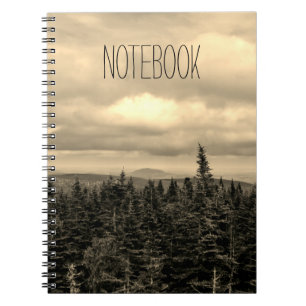 Caderno Espiral Paisagem do Sepia do modelo   do texto