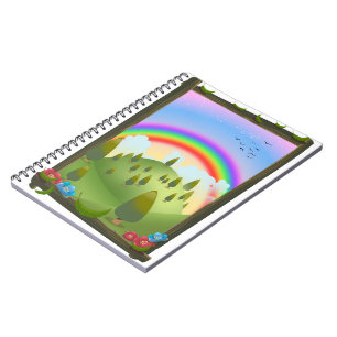 Caderno Espiral Paisagem Feliz Arco-íris