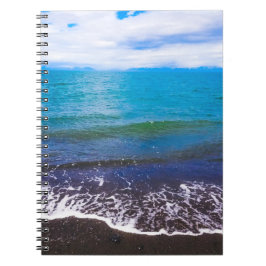 Caderno Espiral Paisagem Marinha Costeira Azul
