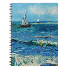 Caderno Espiral Paisagem Marinha em Les Saintes-Maries Arte Fina