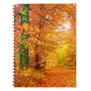 Caderno Espiral Paisagem natural do outono de Vermont