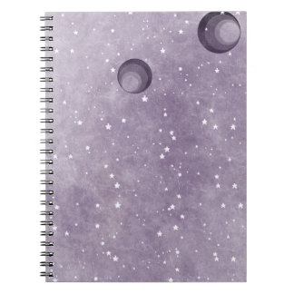 Caderno Espiral Paisagem Noturna do Horóscopo