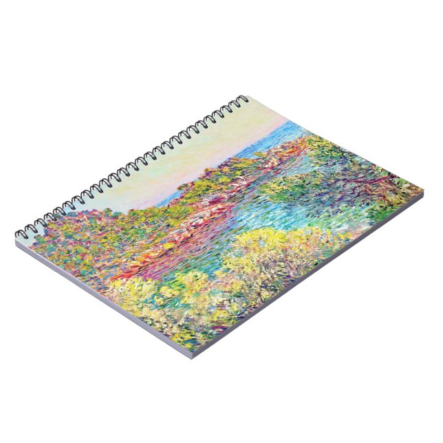 Caderno Espiral Paisagem perto de Monte Carlo (por Claude Monet) (Left Side)