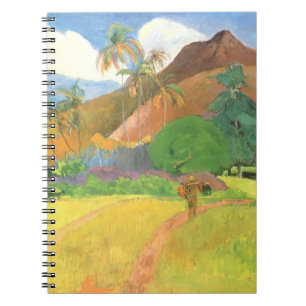Caderno Espiral Paisagem Taitiana, Montanhas Tahiti, Paul Gauguin