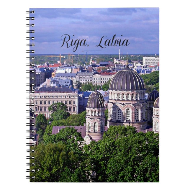 Caderno Espiral Paisagem urbana de Riga, Letônia (Frente)