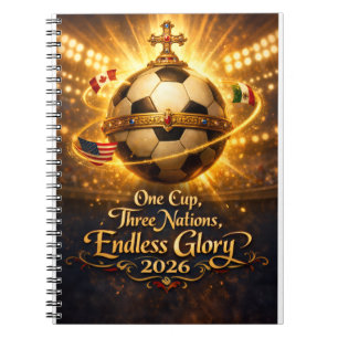 Caderno Espiral Países Anfitriões Copa do Mundo 2026 EUA México Ca
