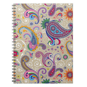 Caderno Espiral Paisley calmo