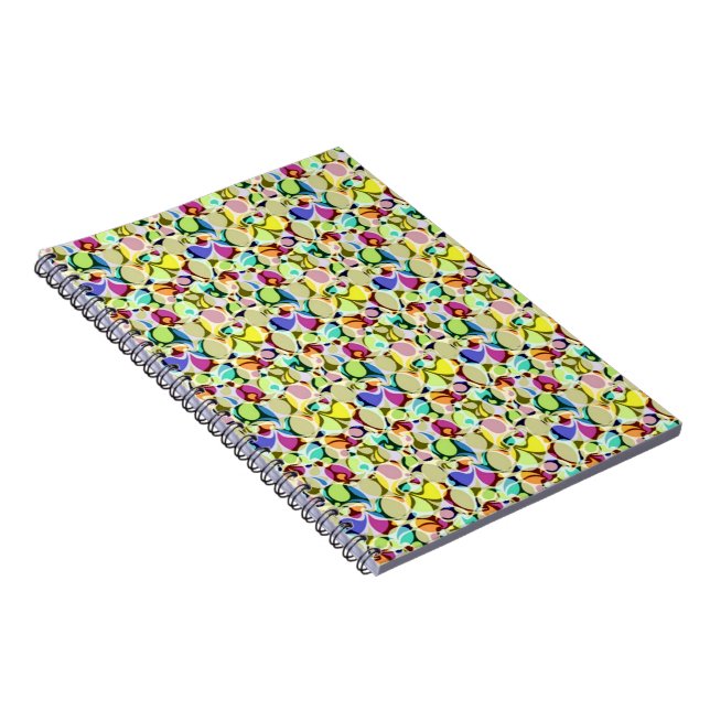 Caderno Espiral Paisley divertido (Lado Direito)