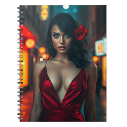 Caderno Espiral Paixão Escarlate - A Dama no Diário Vermelho