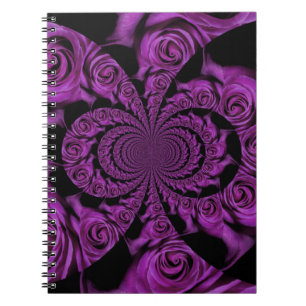 Caderno Espiral Paixão Roxa: Rosas Romanichéis Reais