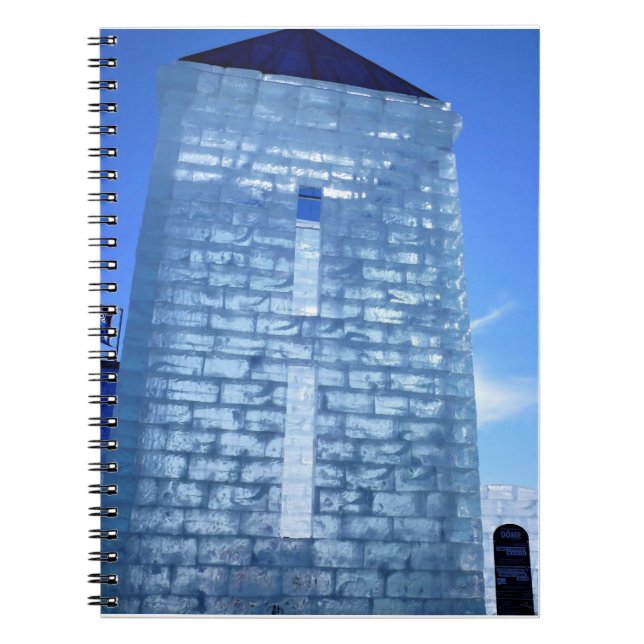 Caderno Espiral Palácio de Gelo no Carnaval de Quebec, Canadá (Frente)