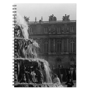 Caderno Espiral Palácio vintage França Versalhes Pirâmide fonte