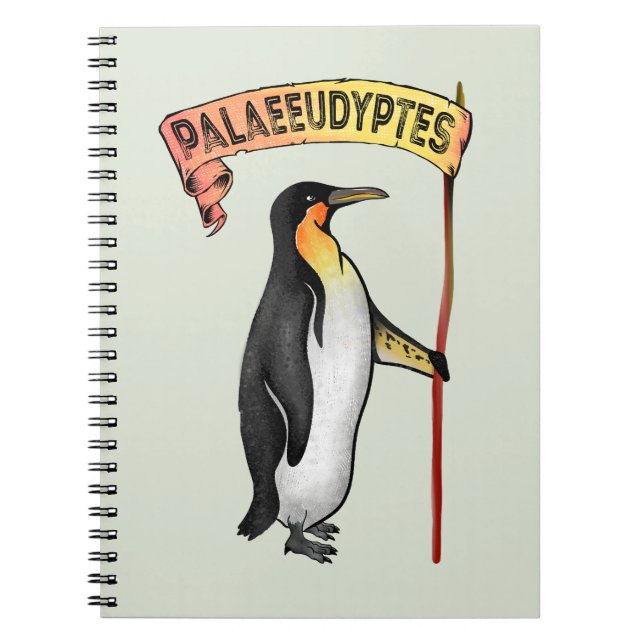 Caderno Espiral Palaeeudyptes Extinct Penguin (Frente)