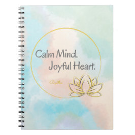 Caderno Espiral Palavra de Buda Positiva e Feliz Coração