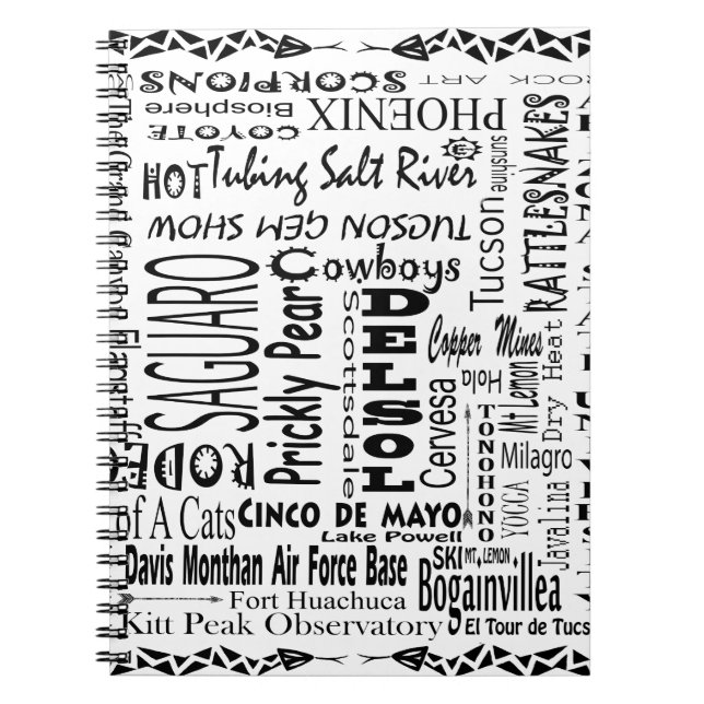 Caderno Espiral Palavras Buzz arizona (Frente)