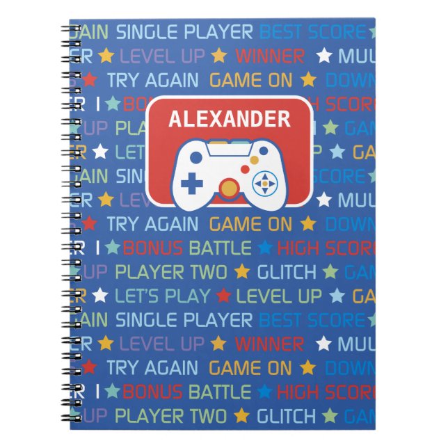 Caderno Espiral Palavras de Jogos de Vídeo (Frente)