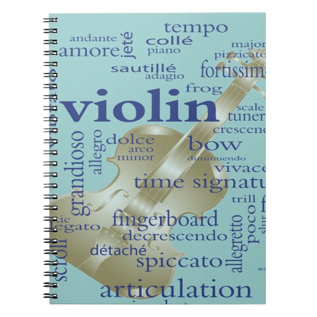 Caderno Espiral Palavras do violino (Frente)