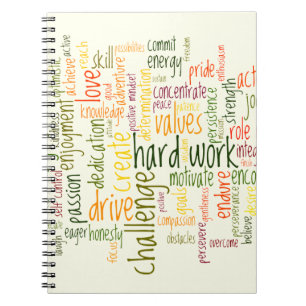 Caderno Espiral Palavras Motivacionais #2 efeito placebo positivo