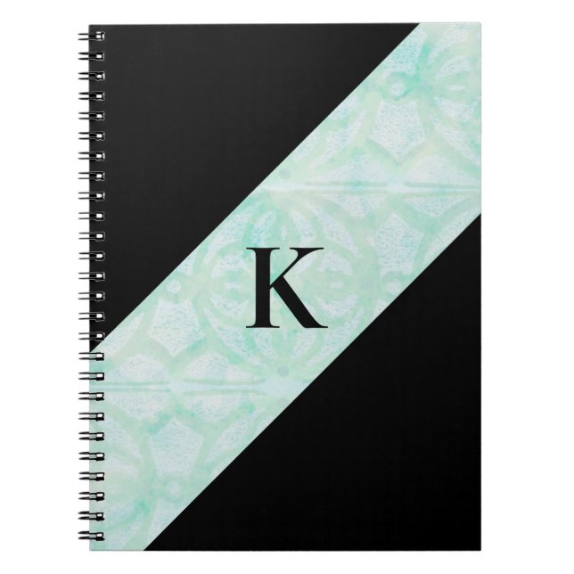 Caderno Espiral Pale Jade Batik e Black Monogramed (Frente)