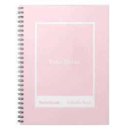 Caderno Espiral Pale Pink Block Quote Classic