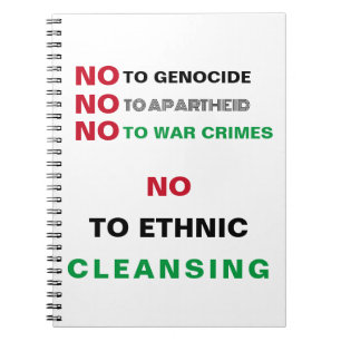 CADERNO ESPIRAL PALESTINA LIVRE NÃO AO GENOCÍDIO APARTHEID CRIMES