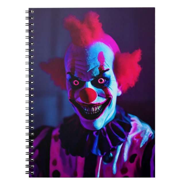 Caderno Espiral palhaço assustador (Frente)