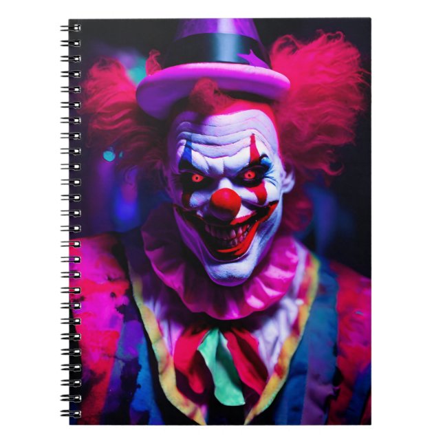 Caderno Espiral palhaço assustador (Frente)