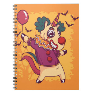 Caderno Espiral Palhaço do unicórnio