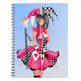 Caderno Espiral Palhaço Excêntrico e Rei das Marionetes Rosa