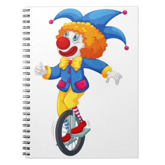 Caderno Espiral Palhaço no unicycle