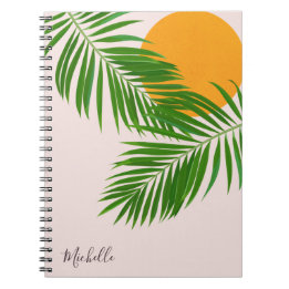 Caderno Espiral Palma de Sol Tropical Retroativa deixa nome minima